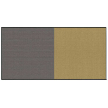 United Visual Products Enclosed Corkboard, 1 Door, 60"x36", 4" Fra UV3410-WHITE-BLSPRU